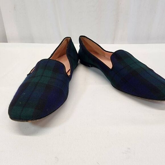 J Crew Women’s Tartan Plaid Smoking Loafers Flats Size 8.5 AA - Picture 2 of 11